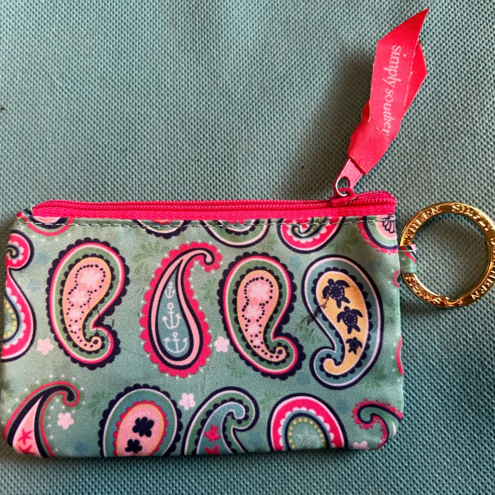 Simply Southern Teal and Pink Paisley Wallet